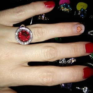 Valentine's gift silver plated ring